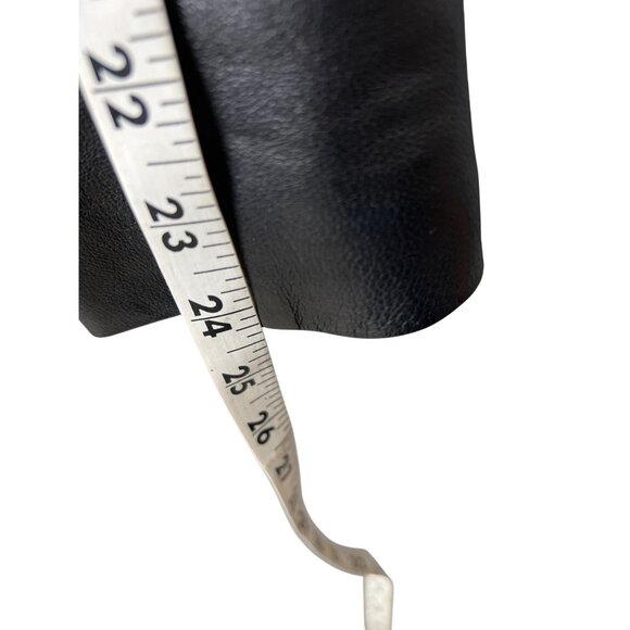 Michelle & Mason Womens Leather One Button Blazer - Picture 3 of 3